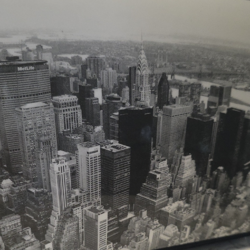 Urban Skyline New York City Street Style Graphic Hand Bag Blk White - Picture 2 of 7